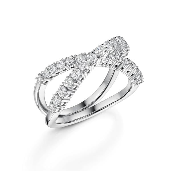 Sarah Layton Diamond Cross Over Ring, 0.95ct - 18ct White Gold