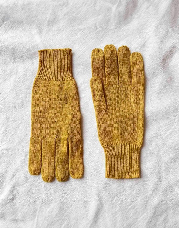 Men's Luxury Merino Wool Gloves – Mustard - British Boxers