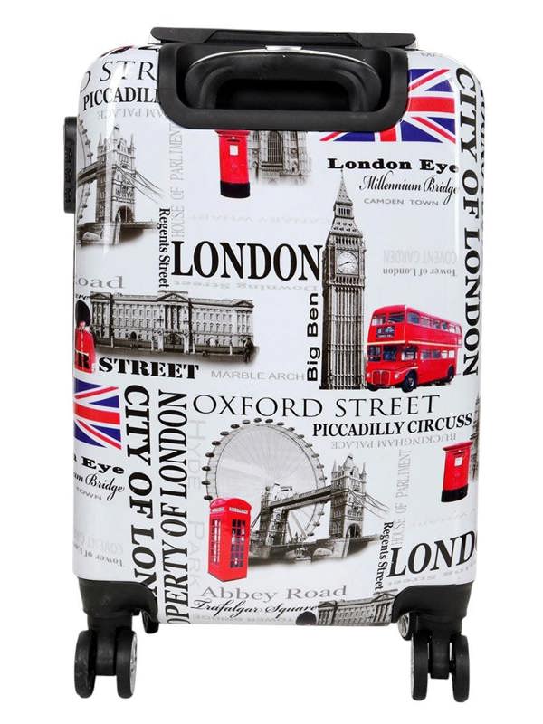 Snowball Strong Expandable Hard Shell 8 Wheel Suitcase Set Print Luggage Cabin Travel Bag
