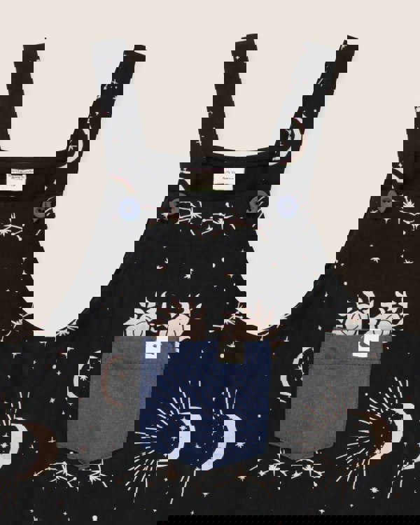 Black Celestial Print Dungarees - image 4