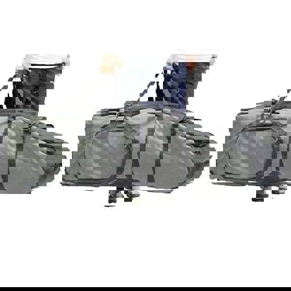 Gr8 Home Premium Wheeled Travel Golf Bag Padded Flight Cover Case with Wheels Black Grey