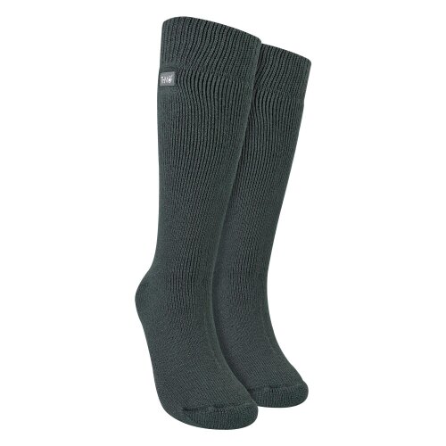 THMO Mens Extra Long Thermal Socks Brushed Warm Winter Boot Socks Cosy - 6-11 UK - Charcoal