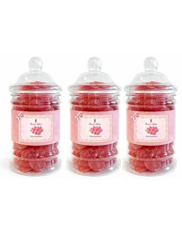 Rita Farhi Vegan Hearts Jellies in a Gift Jar, 250g (Pack of 3)