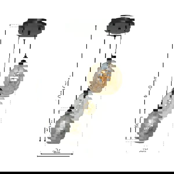 Milagro Pendant Lamp Sofia Mix 3XE27