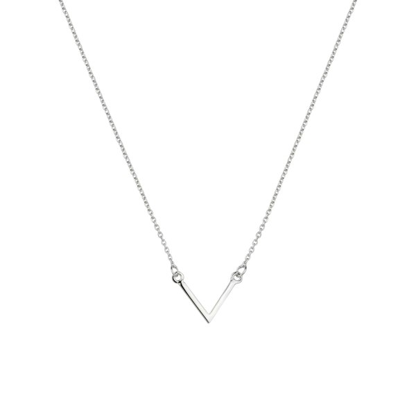 Spero London Sterling Silver Essential V Wishbone Necklace
