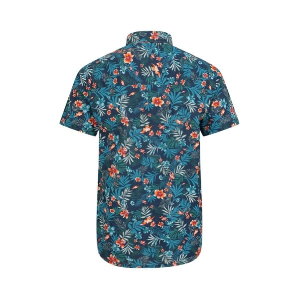 Mountain Warehouse Mens Tropical Floral Short-Sleeved Shirt - Navy