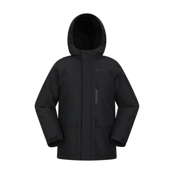 Mountain Warehouse Childrens/Kids Noah Borg Lined Waterproof Jacket - Black - 