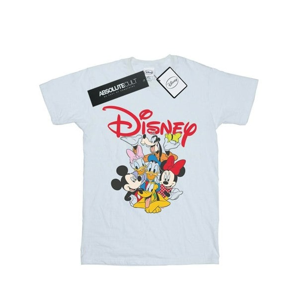 Disney Womens/Ladies Mickey Mouse Crew Cotton Boyfriend T-Shirt - White