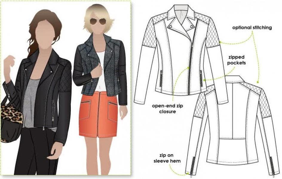 Style Arc Sewing Pattern Ziggi Jacket - Jackets for Women - Advanced