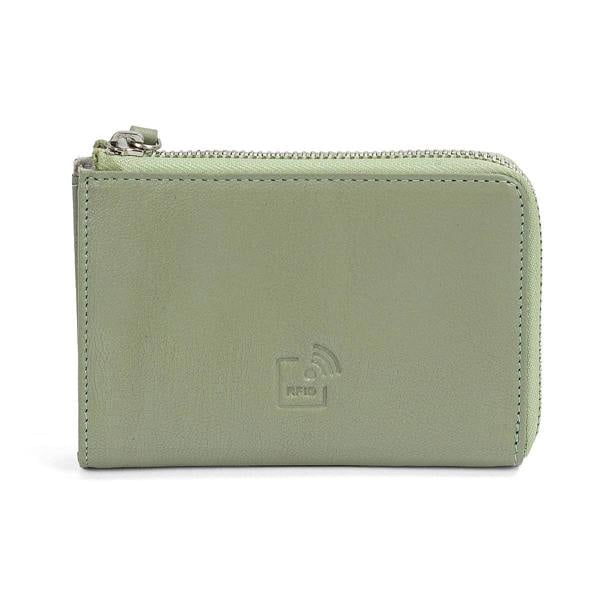 Pia Say it in Sage Leather RFID Purse, Compact
