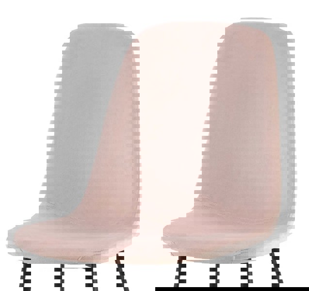 DS Living Luxe Dining Chair 2pc Heavenly Pink Black Powder Legs