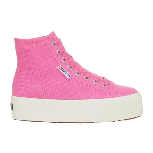 Superga Womens/Ladies 2708 Lace Up High Tops - Fuchsia Pink/Avorio - 