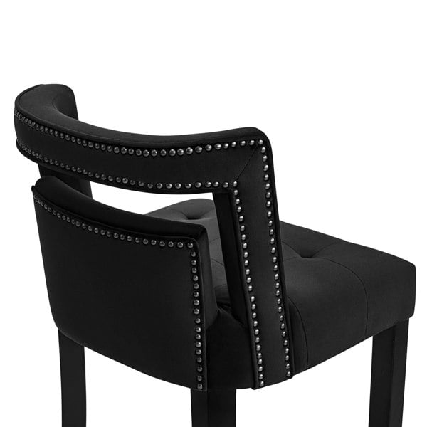 Furniture Edit Hart Black Velvet Bar Stool