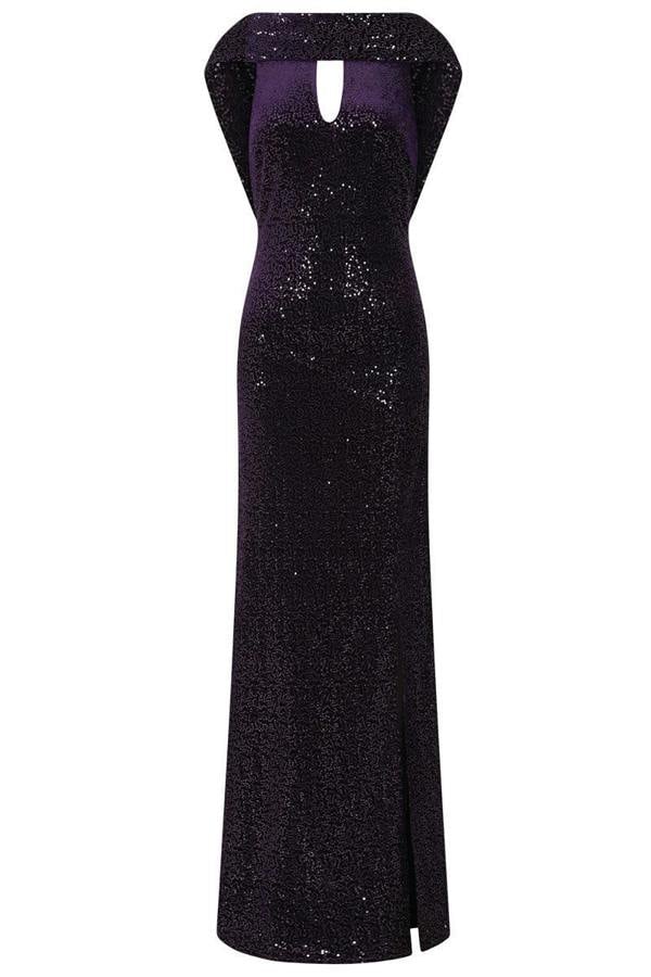 HotSquash Cowl Back Maxi Velvet Dress