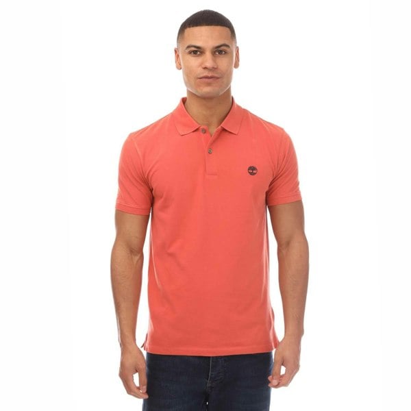 Timberland Mens Merrymee River Polo Shirt - Coral