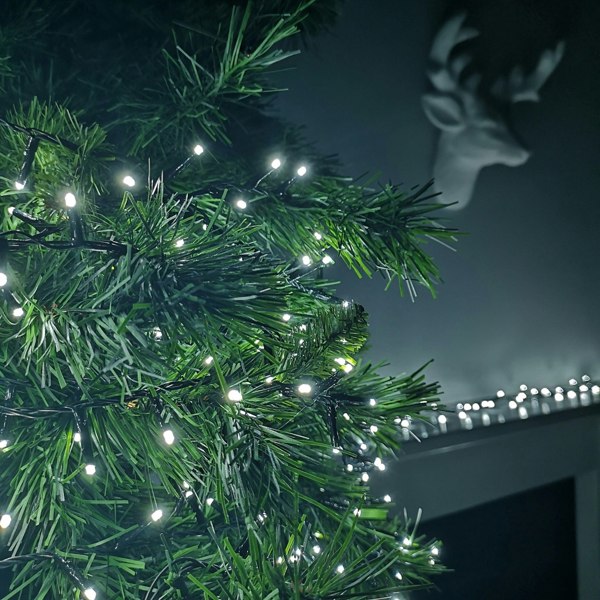 Samuel Alexander 750 LED 18.7m Indoor Outdoor Christmas Multi Function Mains Operated String Lights with Timer in Cool White