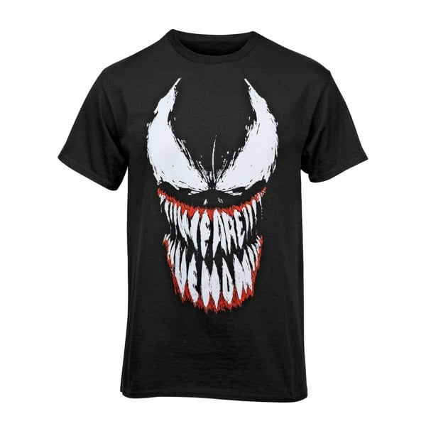 Marvel Boys Spider Man Venom Teeth Face T-Shirt - Black