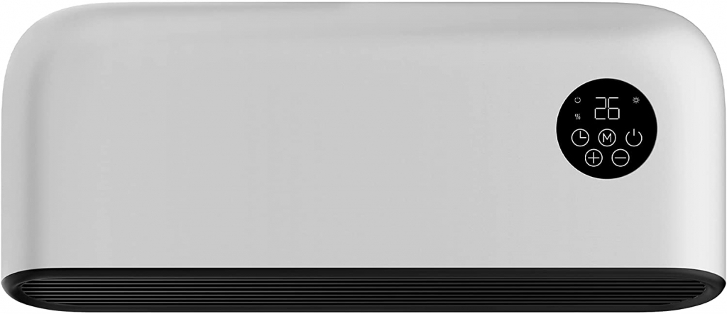 MYLEK Over Door Heater 2000W Wall Mounted Indoor Overdoor Hot Air Downflow Curtain Silver