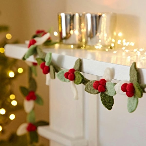 Paper High Felt Berry Christmas Garland