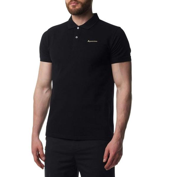 Aquascutum Mens Active Cotton Dri-FIT Polo Shirt - Black - 