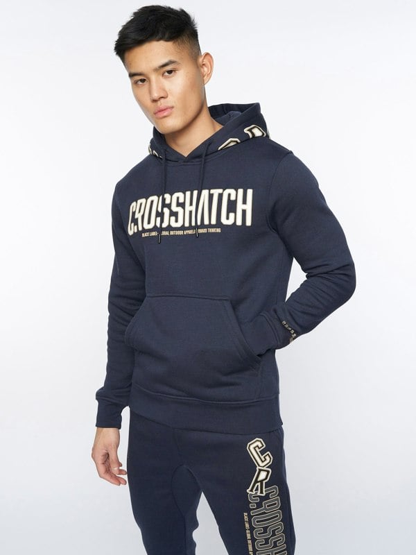 Crosshatch Doddington Hoodie Navy