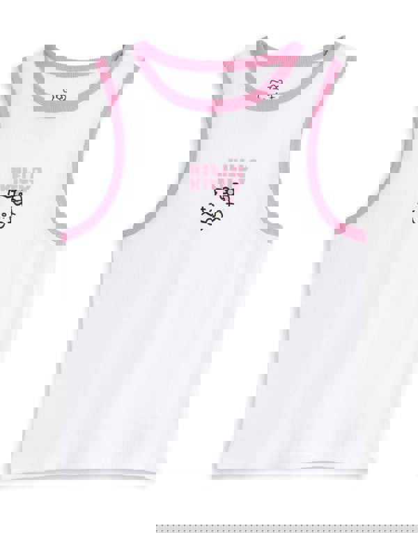 Hello Kitty Womens Pink Character Vest and Shorts Pyjama Set