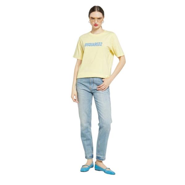 DSQUARED2 Eco Dyed Easy Yellow  T-Shirt XS