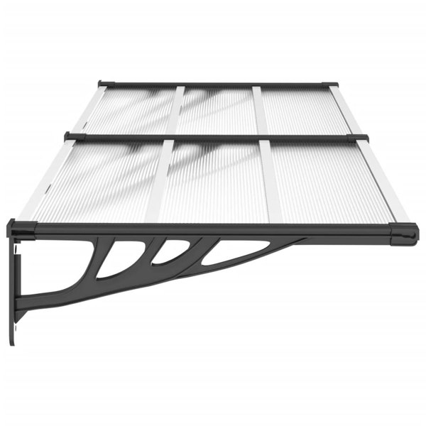 Berkfield Door Canopy Black and Transparent 199x90 cm Polycarbonate
