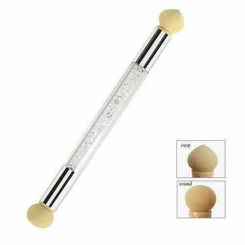 ATEK 2 Way Nail Art Sponge Gradient Pen Dotting Manicure Tool White