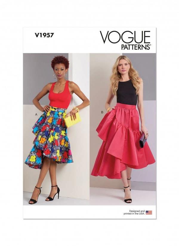Vogue Sewing Pattern 1957, Skirts for Women, B5 (8-10-12-14-16) - Easy