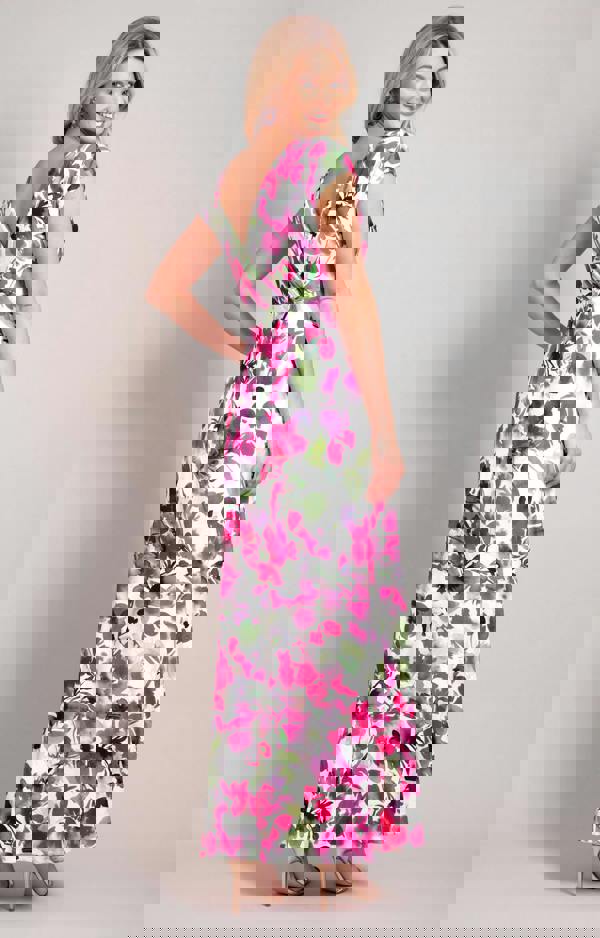 Alie Street London Sophia Maxi Dress - Fuchsia Florals