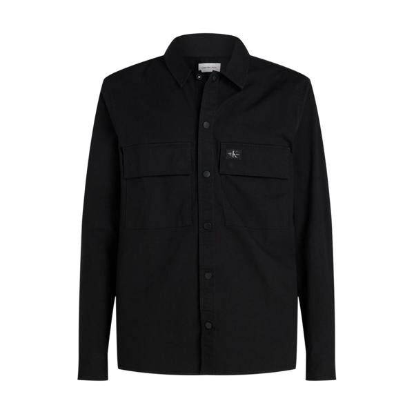 Calvin Klein Mens Cotton Overshirt - Black - 