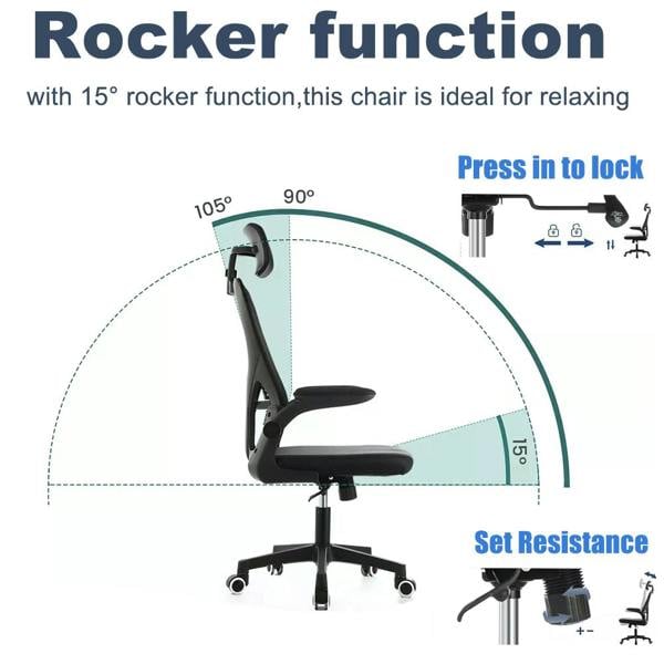 Havendro Ergonomic Mesh Office Chair 360°Swivel Lift Adjustable Height Computer Desk Chair