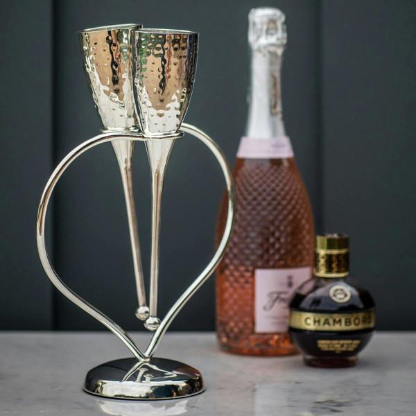 Culinary Concepts Entwined Heart Lovers' Champagne Flutes