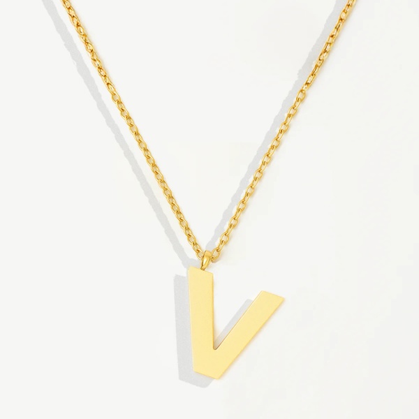 MUCHV Initial Pendant Necklace