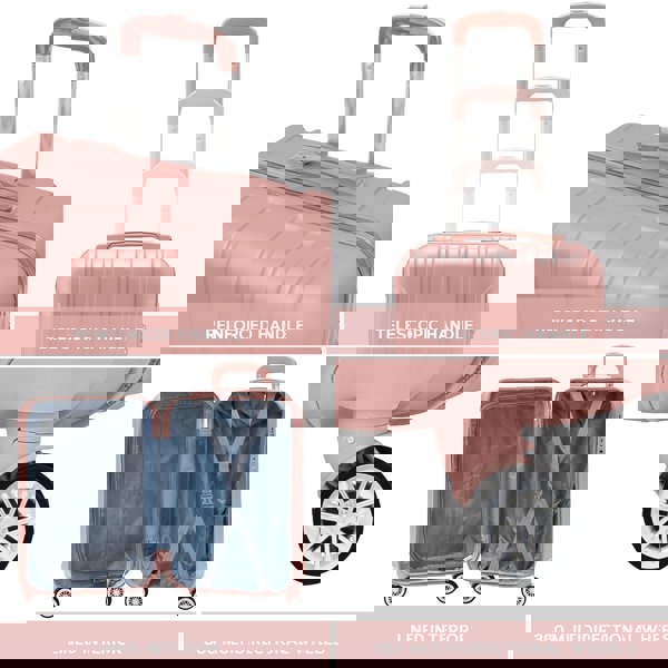 Flight Knight Large 30" Hard Shell Check in Suitcase 8 Spinner Wheels Hold Luggage