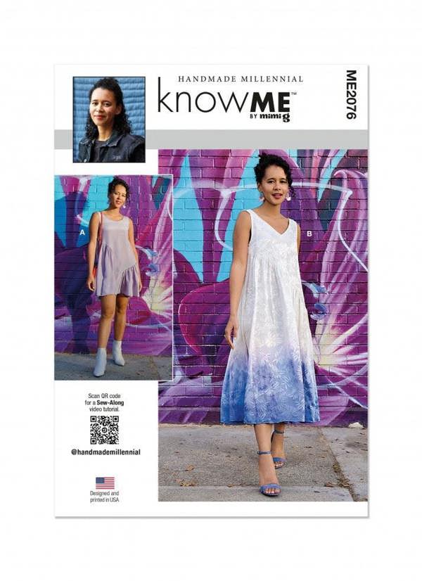 Know Me Sewing Pattern 2076, Dresses for Women, H5 (6-8-10-12-14) - Easy