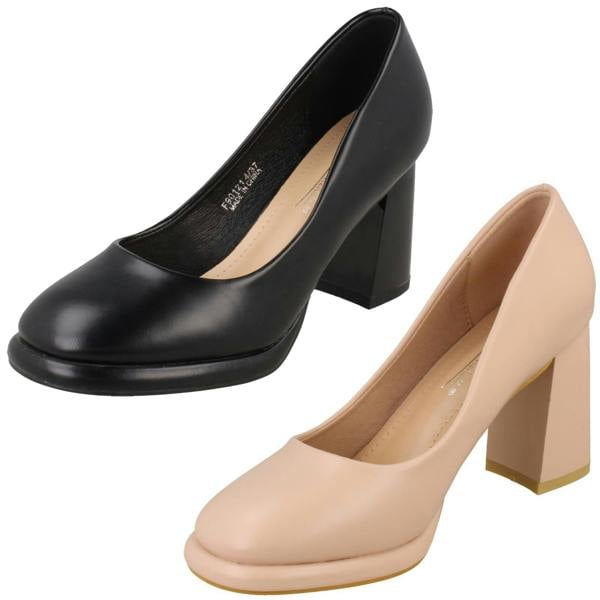 Anne Michelle Womens Anne Michelle Block Heeled Court Shoes F90121