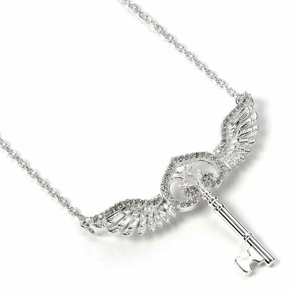 Harry Potter sterling silver Flying Key Necklace with crystal Elements