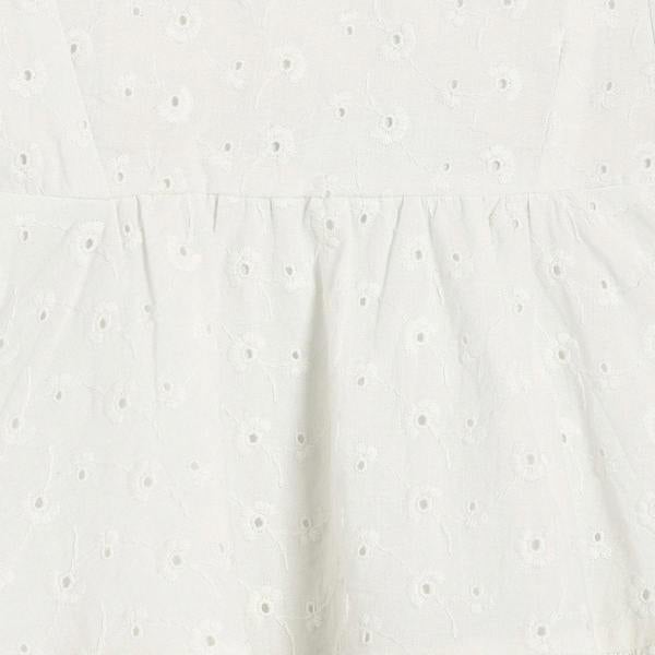 Mini Cuddles Baby Girls Broderie Anglaise Dress, White