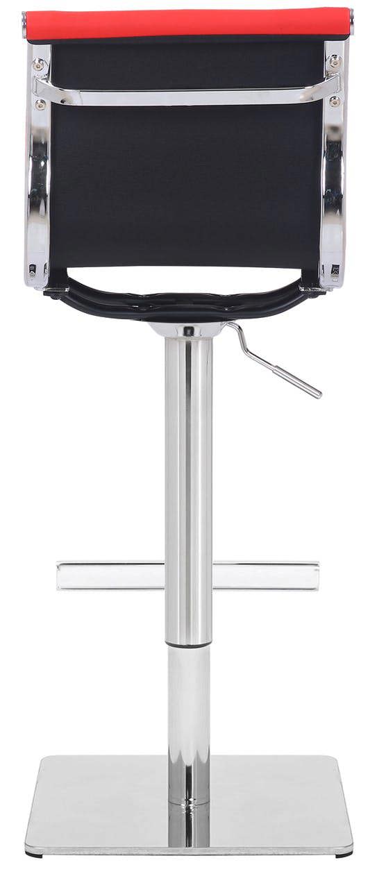 Lamboro Rovigo Deluxe Breakfast Bar Stool, Chrome Footrest, Height Adjustable Swivel Gas Lift, Home Bar & Kitchen Barstool, Red