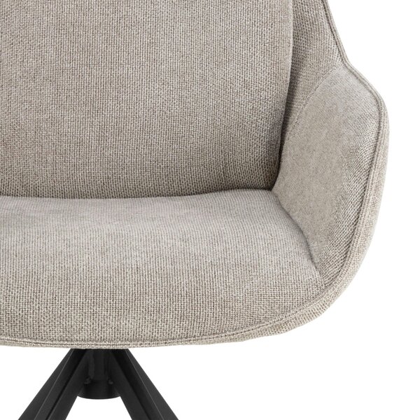 Wyld Haus Pebbleseed Set of 2 Sand Upholstered Swivel Dining Chair