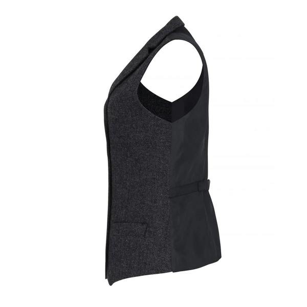 Premier Womens/Ladies Herringbone Waistcoat - Charcoal
