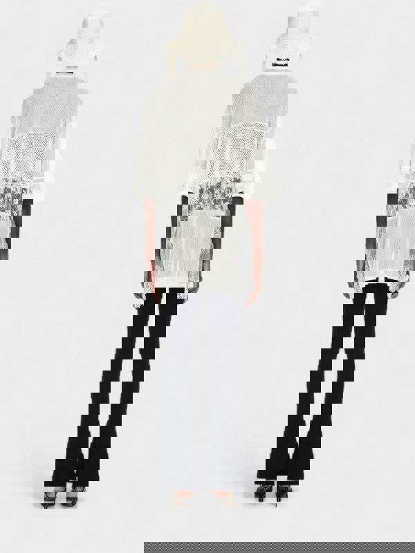 Off - White Lace & Mesh Sport Top White - Supplied FashionOff White
