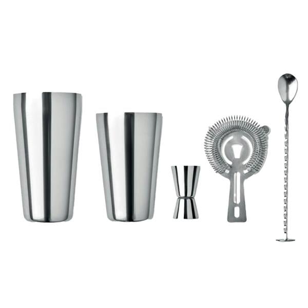 MidOcean Boston Cocktail 750ml Bar Set - Shiny Silver - 