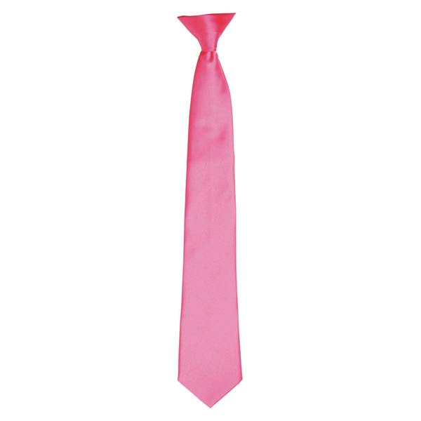 Premier Colours Mens Satin Clip Tie - Fuchsia