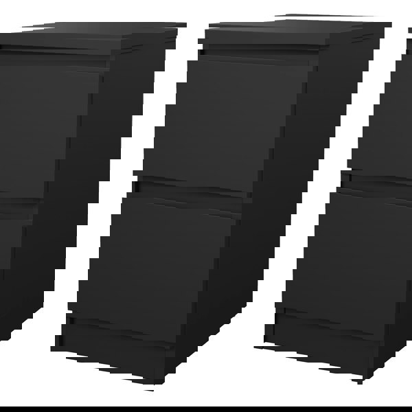 Furniture To Go Naia Bedside 2 Drawers in Matt Black