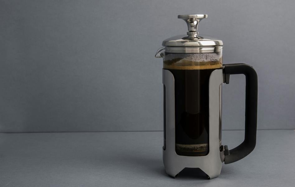 La Cafetière Roma 3 Cup 350ml Stainless Steel Cafetière and Handheld Battery Operated Portable Coffee Frother Set