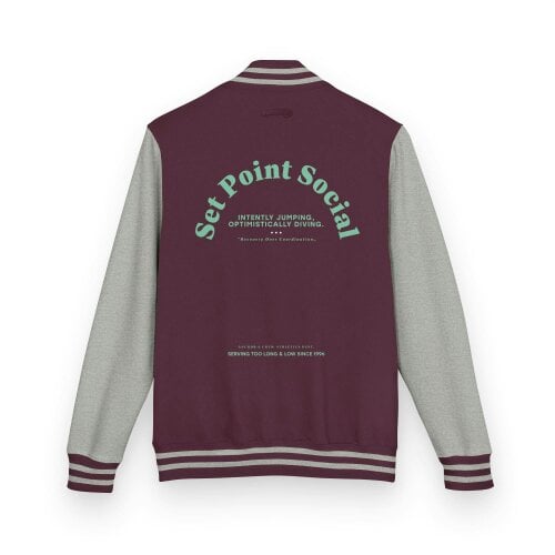 Anchor & Crew Set Point Social Volleyball Club League Cotton Varsity Letterman Jacket