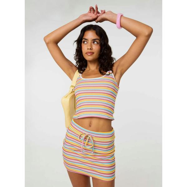 Pink Vanilla Multi Stripe Strappy Cami